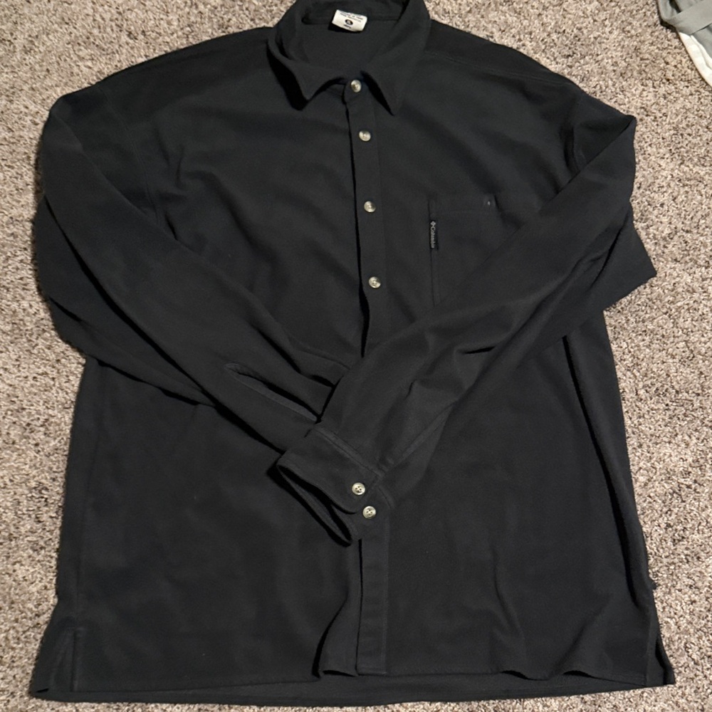 Classic Black Men's Casual Button Down Shirt